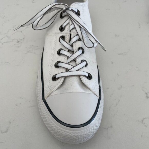 Converse All Star Low Cut Lace Up Sneakers White + Black Sz 9.5 NWOT - Picture 12 of 14